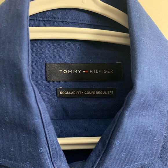 Tommy Hilfiger Blue Regular Fit Button Up - Picture 2 of 4